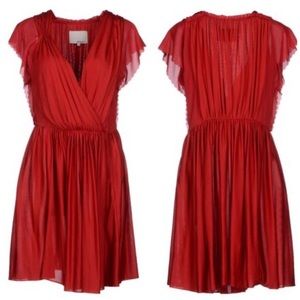 Phillip Lim pleated red dress